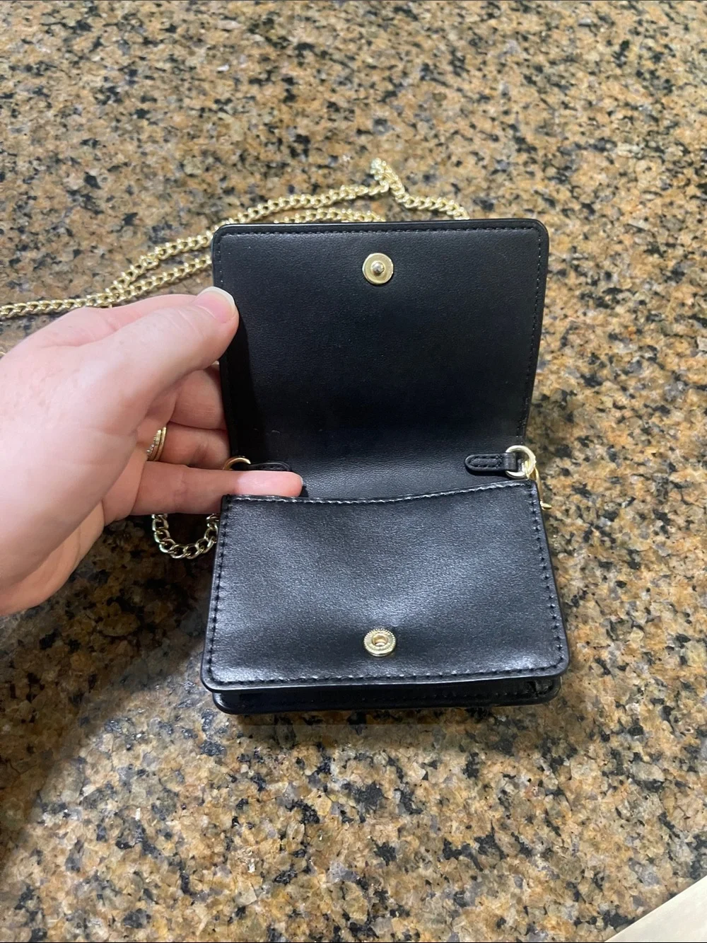 Coach Wallet Size purse with gold chain